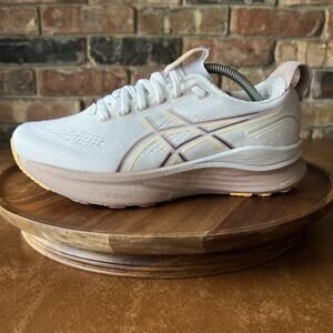 ASICS GEL-KAYANO 32 Supportive White Taupe Running Shoes Sneakers Womens 7.5